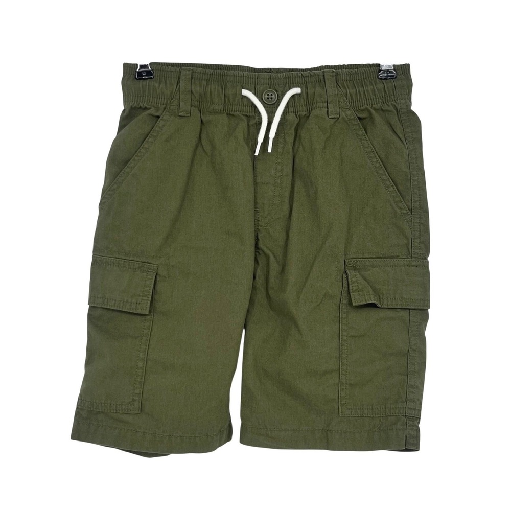 The Children's Place Cargo Shorts Boys 10 Green Pull On Drawstring Gorpcore